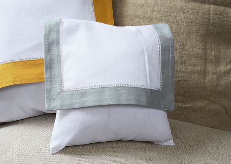 Mini Hemstitch Baby Envelope Pillows. 8x8" Slate Gray color